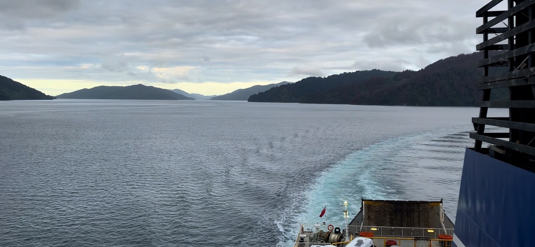 Crossing to South Island: Cyclone over